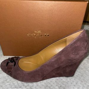 Coach - Romalia Suede Wedge Pump